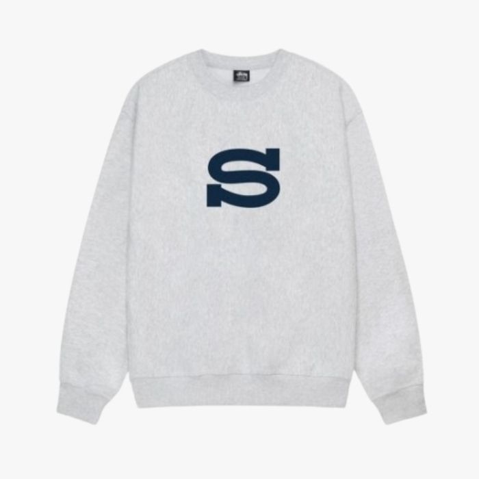 Equipaggio Stussy Letterman Grigio