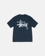 Maglietta blu navy Stussy Basic
