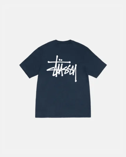 Maglietta blu navy Stussy Basic