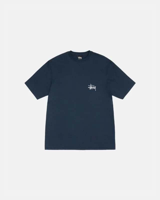 Maglietta blu navy Stussy Basic